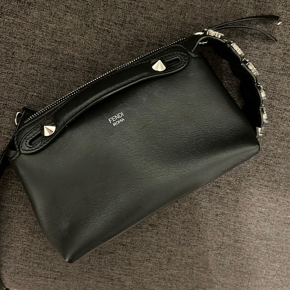 By the way mini Fendi with Tail black rhinestones